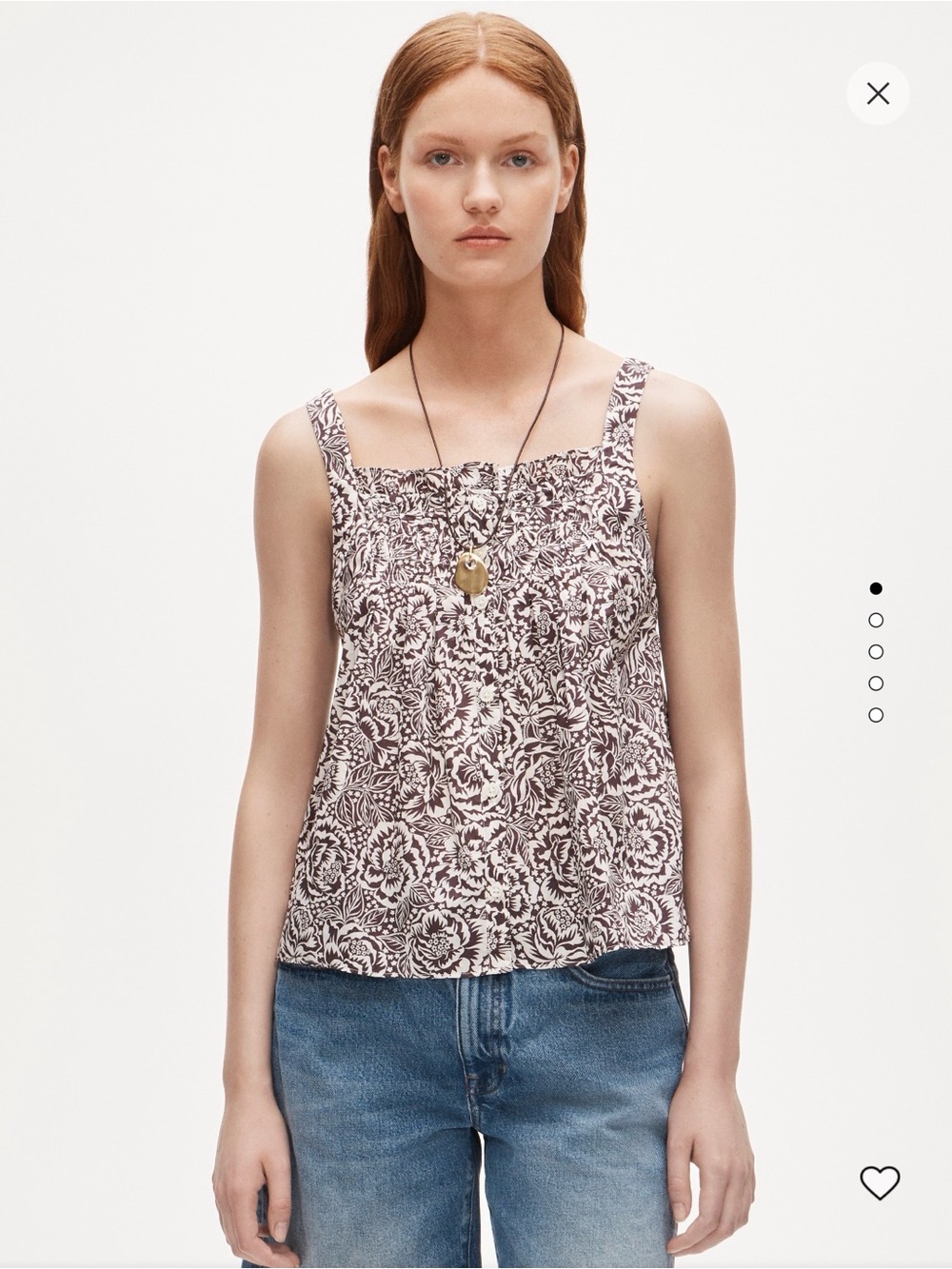 NWT J. Crew Smocked Crinkle Tank Top in Liberty Floral